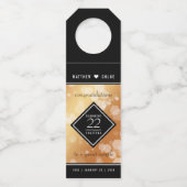 Eleganter 22. Geburtstag der Kupferhochzeit Flaschenanhänger (Rückseite)