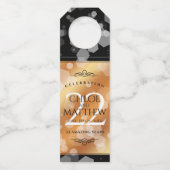 Eleganter 22. Geburtstag der Kupferhochzeit Flaschenanhänger (Vorderseite)