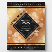 Eleganter 22. Geburtstag der Kupferhochzeit Fotoplatte (Vorderseite)
