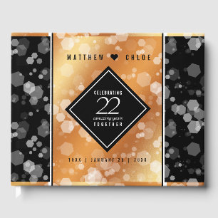 Eleganter 22. Geburtstag der Kupferhochzeit Gästebuch