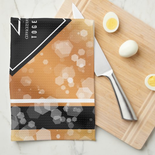 Eleganter 22. Geburtstag der Kupferhochzeit Geschirrtuch (Viertel Falte)