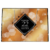 Eleganter 22. Geburtstag der Kupferhochzeit Große Geschenktüte (Vorderseite)