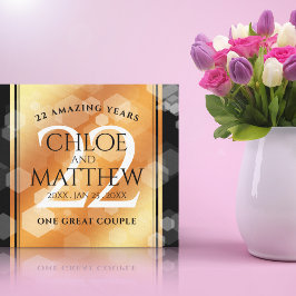 Eleganter 22. Geburtstag der Kupferhochzeit Leinwanddruck