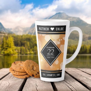 Eleganter 22. Geburtstag der Kupferhochzeit Milchtasse