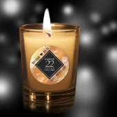 Eleganter 22. Geburtstag der Kupferhochzeit Runder Aufkleber