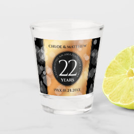 Eleganter 22. Geburtstag der Kupferhochzeit Schnapsglas