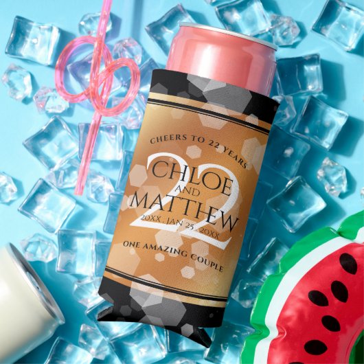 Eleganter 22. Geburtstag der Kupferhochzeit Selters Dosenkühler (In Situ Sommer)