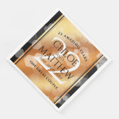 Eleganter 22. Geburtstag der Kupferhochzeit Serviette (Ecke)