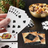 Eleganter 22. Geburtstag der Kupferhochzeit Spielkarten (In Situ)