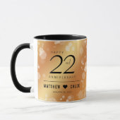 Eleganter 22. Geburtstag der Kupferhochzeit Tasse (Links)