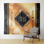 Eleganter 22. Geburtstag der Kupferhochzeit Wandteppich (Beispiel (Horizontal))