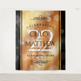 Eleganter 22. Geburtstag der Kupferhochzeit Wandteppich