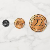 Eleganter 22. kupferner Hochzeitstag Konfetti (Vorderseiten)