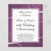 Eleganter 25-jähriger Lila Damask Swirl (Rückseite)