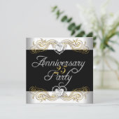 Eleganter 25-jähriger Silver White Diamond Einladung (Stehend Vorderseite)