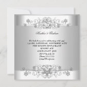 Eleganter 25-jähriger Silver White Diamond Einladung (Rückseite)