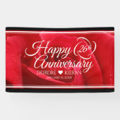 Eleganter 26. Rose Hochzeitstag Banner (Horizontal)