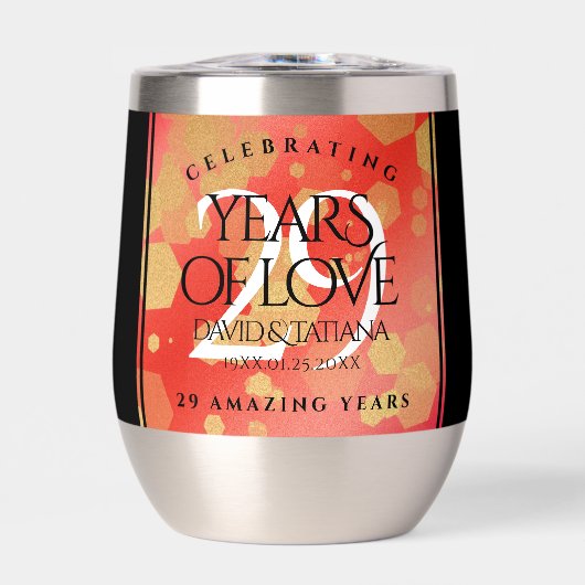 Eleganter 29. Garnet Hochzeitstag (Vorderseite)