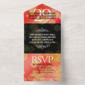 Eleganter 29. Garnet Hochzeitstag All In One Einladung (Innen Boden)