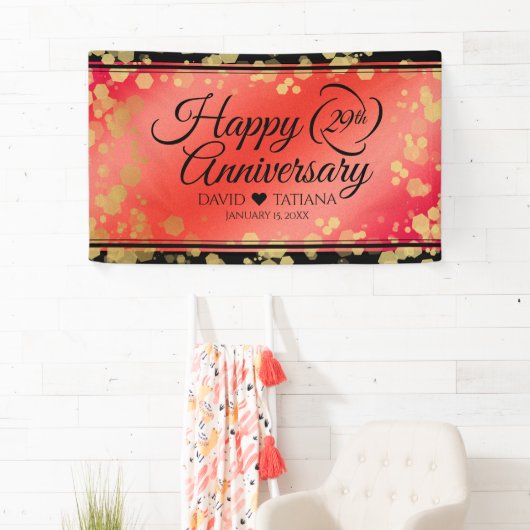 Eleganter 29. Garnet Hochzeitstag Banner (Insitu)