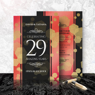 Eleganter 29. Garnet Hochzeitstag Einladung