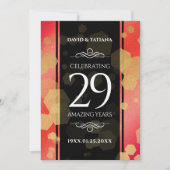 Eleganter 29. Garnet Hochzeitstag Einladung (Vorderseite)