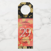 Eleganter 29. Garnet Hochzeitstag Flaschenanhänger (Vorderseite)