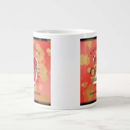 Eleganter 29. Garnet Hochzeitstag Jumbo-Tasse (Vorderseite)