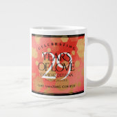 Eleganter 29. Garnet Hochzeitstag Jumbo-Tasse (Rechts)