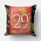 Eleganter 29. Garnet Hochzeitstag Kissen (Vorderseite)