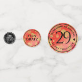 Eleganter 29. Garnet Hochzeitstag Konfetti (Vorderseiten)