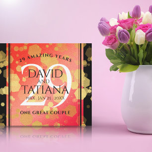 Eleganter 29. Garnet Hochzeitstag Leinwanddruck