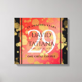 Eleganter 29. Garnet Hochzeitstag Leinwanddruck (Vorderseite)