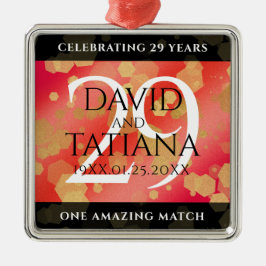 Eleganter 29. Garnet Hochzeitstag Ornament Aus Metall