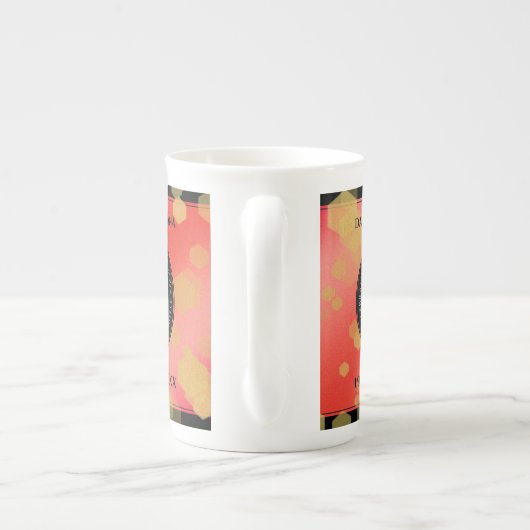 Eleganter 29. Garnet Hochzeitstag Porzellantasse (Rückseite)