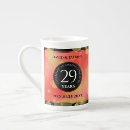 Eleganter 29. Garnet Hochzeitstag Porzellantasse