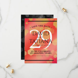 Eleganter 29. Garnet Hochzeitstag Save The Date