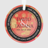 Eleganter 29. Hochzeitsjubiläum von Garnet Ornament (Rückseite)