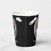 Eleganter 2-Foto-Abschluss-Diplomalleiter Schwarz- Pappbecher (Rechts)