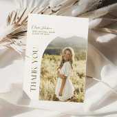 Eleganter 2 Foto Minimalistischer Abschluss Dankeskarte