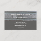 Eleganter 2-Ton aus grauem Mauerwerk Visitenkarte (Rückseite)