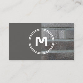 Eleganter 2-Ton aus grauem Mauerwerk Visitenkarte