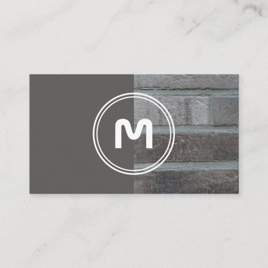 Eleganter 2-Ton aus grauem Mauerwerk Visitenkarte (Vorderseite)
