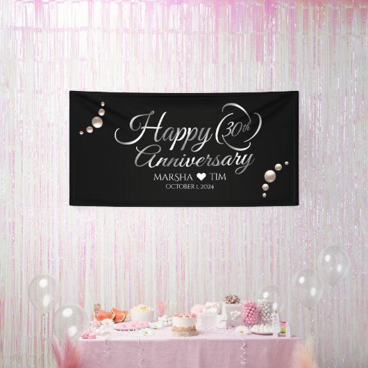 Eleganter 30. Geburtstag der Perlen (4'x8') Banner (Party)