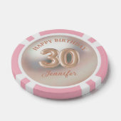 eleganter 30. Geburtstag Rose Gold Luxus Chic Pokerchips (Einzeln)