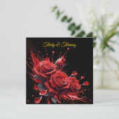 Eleganter 30. Geburtstag - Rose in Bloom Einladung (Stehend Vorderseite)