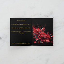 Eleganter 30. Geburtstag - Rose in Bloom Einladung