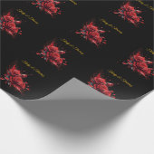 Eleganter 30. Geburtstag - Rose in Bloom Geschenkpapier (Ecke)