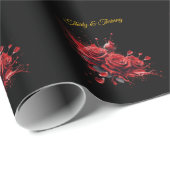 Eleganter 30. Geburtstag - Rose in Bloom Geschenkpapier (Rolleneckpunkt)