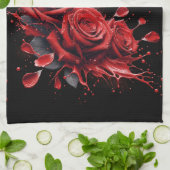 Eleganter 30. Geburtstag - Rose in Bloom Geschirrtuch (Gefaltet)
